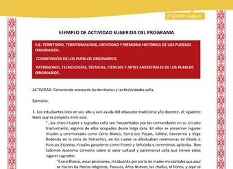 03-Actividad Sugerida LC03 COL-U04-OA06;OA09;OA14-Conociendo acerca de los territorios y las festividades colla