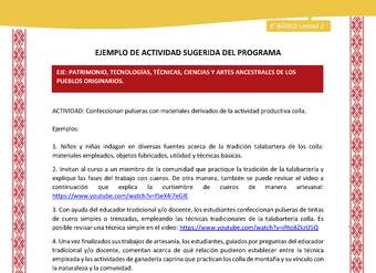 06-Actividad Sugerida LC03 COL-U02-OA13-Confeccionan pulseras con materiales derivados de la actividad productiva colla