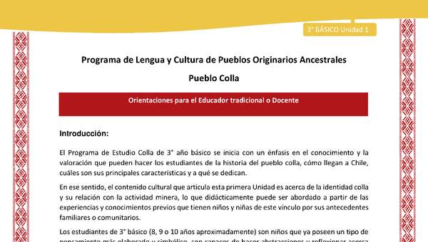 Orientaciones al docente - LC03 - Colla - U1 - Introducción