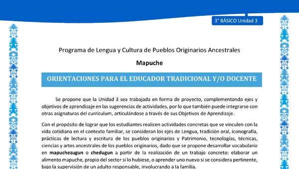 Orientaciones para el educador tradicional y/o docente