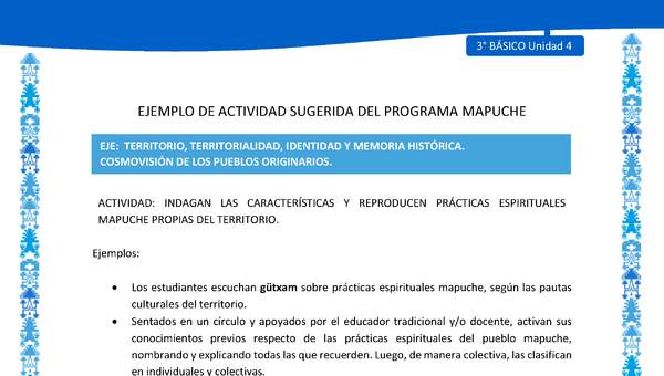 Indagan las características y reproducen prácticas espirituales mapuche propias del territorio