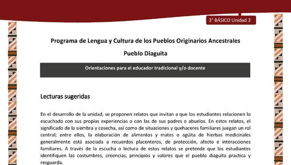 02-Orientaciones al docente - LC03 - DIA - U03 - Lecturas sugeridas