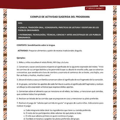 01-Actividad Sugerida LC03 DIA-U03-LS03;LS05;OA115-Preparan alimentos a partir de recetas tradicionales diaguita.