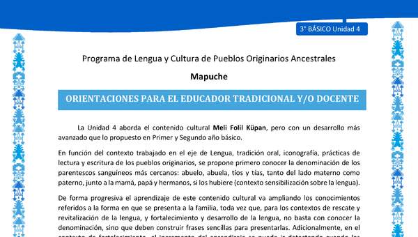 Orientaciones para el educador tradicional y/o docente