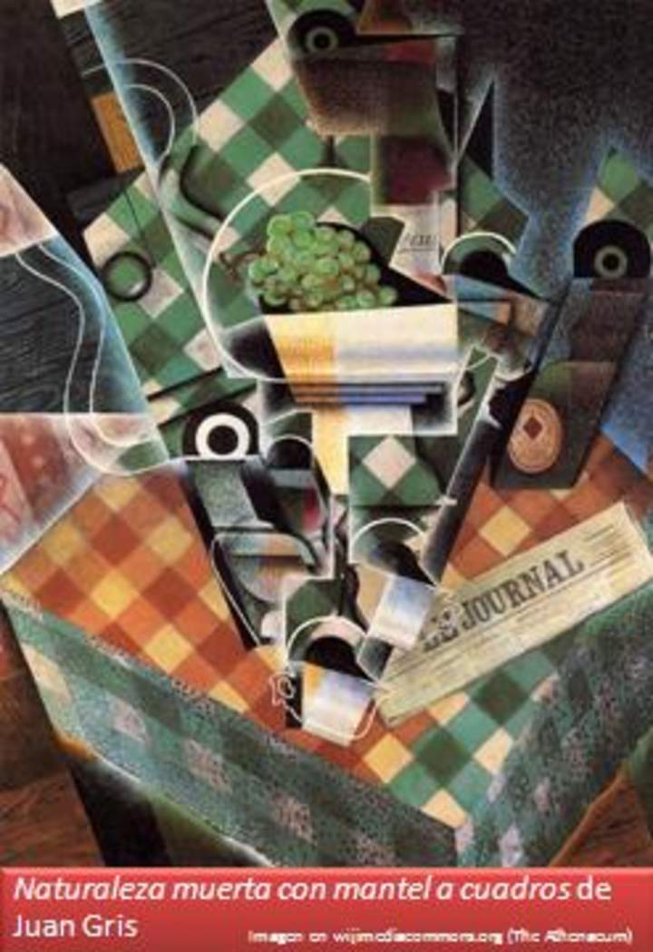 Naturaleza muerta con mantel a cuadros de Juan Gris