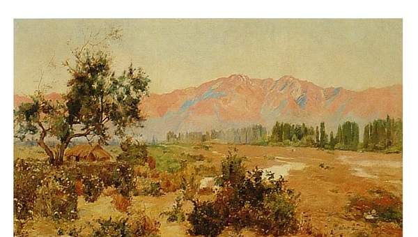 Paisaje con cordillera de Alberto Valenzuela Llanos