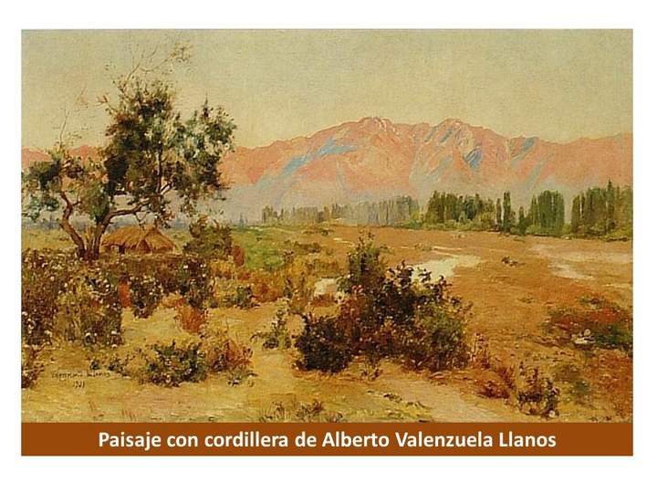 Paisaje con cordillera de Alberto Valenzuela Llanos