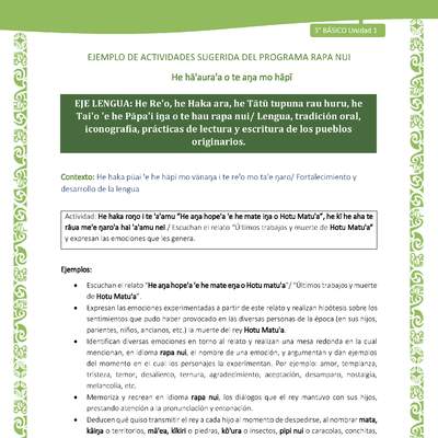 Narran relatos rapa nui y los relacionan con sus experiencias