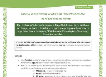 Investigan sobre instrumentos rapa nui y realizan una muestra musical y cultural