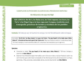 Realizan hipótesis sobre el relato escuchado: “Últimos trabajos y muerte de Hotu Matu'a” y expresan las emociones que les genera