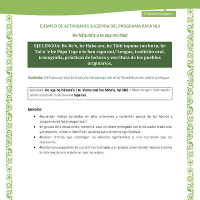 Reconstruyen información sobre relatos de tradición oral rapa nui