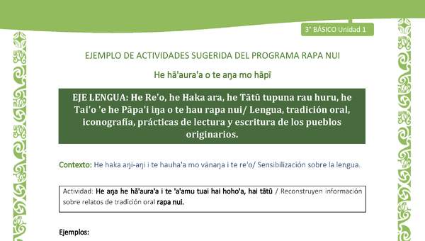 Reconstruyen información sobre relatos de tradición oral rapa nui