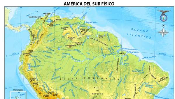 Mapa político de América del sur