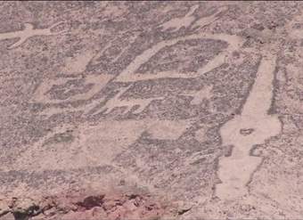 Arte rupestre en el desierto