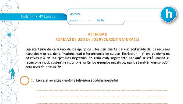 Formas de uso de los recursos naturales