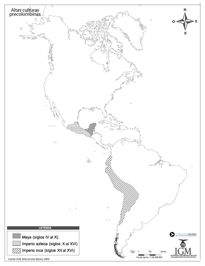 Ubicación ulturas precolombinas