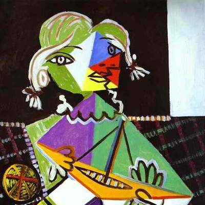 Niña con barco de Pablo Picasso