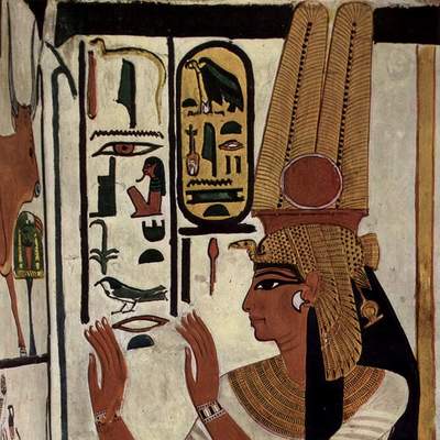 Pintura de la cámara funeraria de Nefertari