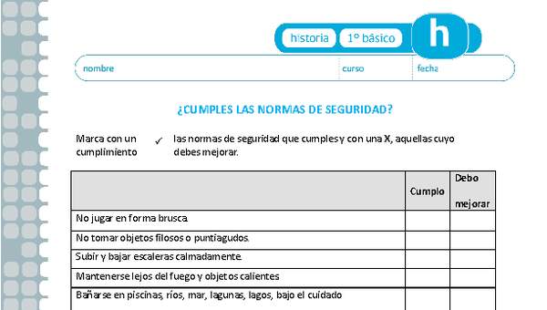 ¿Cumples las normas de seguridad?