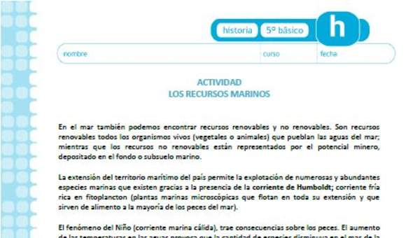 Los recursos marinos