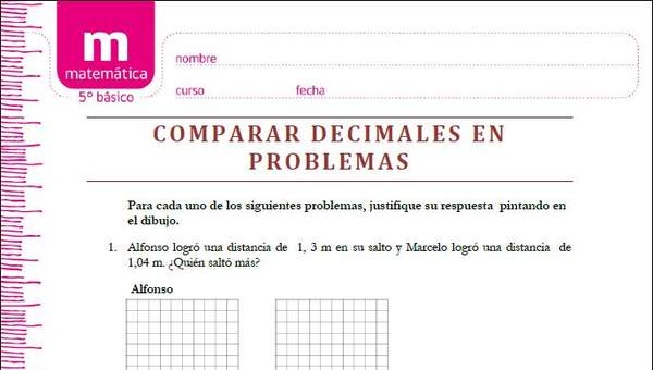 Comparar decimales en problemas