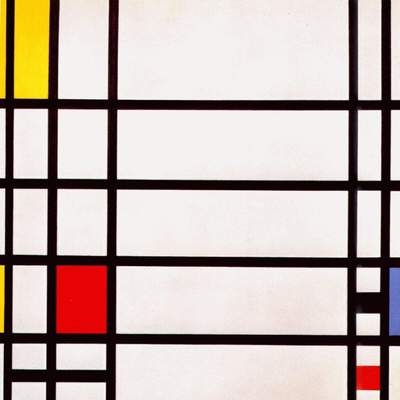 Composición 1 de Piet Mondrian