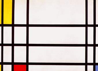 Composición 1 de Piet Mondrian