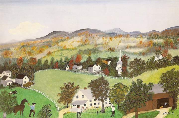 Otoño en las colinas de Grandma Moses