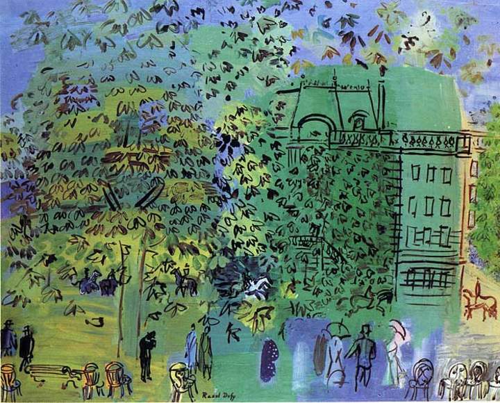 La Avenida de Bois de Boulogne de Raoul Dufy