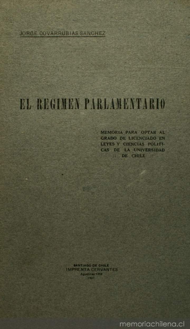 El régimen parlamentario