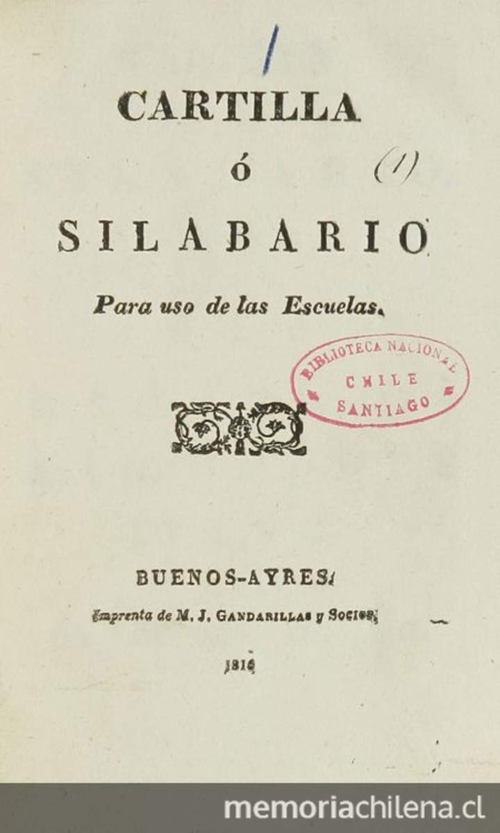 Cartilla, ó, Silabario : para uso de las escuelas