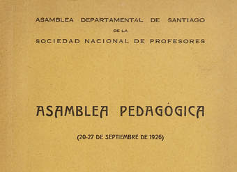 Asamblea pedagógica: (20-27 de septiembre de 1926)