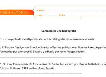 Cómo hacer una bibliografía