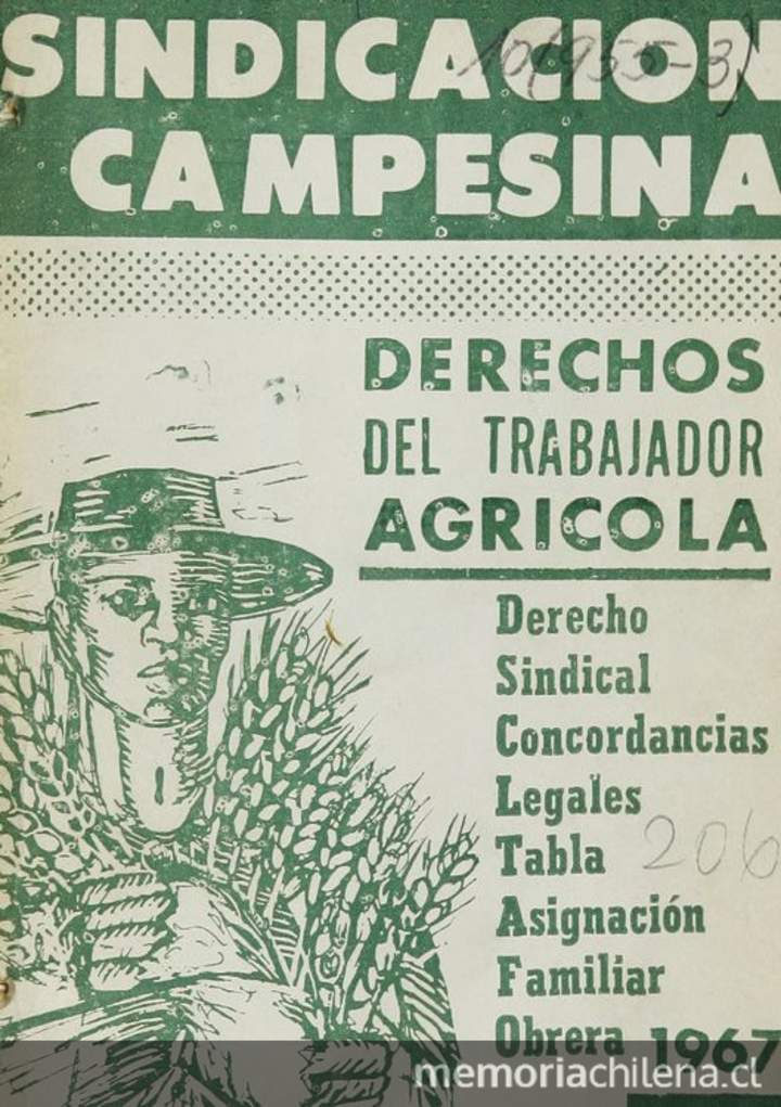 Ley no. 16.625: sindicación campesina: Ley no. 16.455: terminación contrato trabajo: disposiciones generales