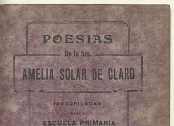 Poesías de la Sra. Amelia Solar de Claro