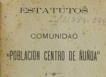 Estatutos de la comunidad "Población centro de Ñuñoa"
