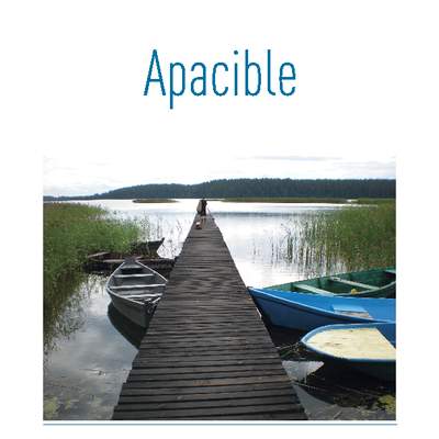 Afiche de vocabulario: apacible