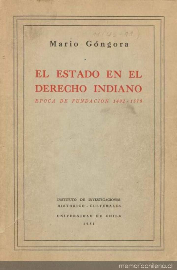 El estado en el derecho indiano: época de fundación (1492-1570)