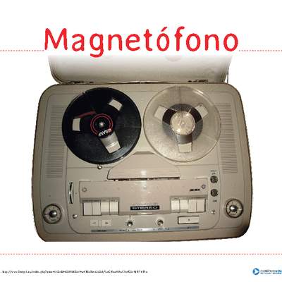 Afiche de vocabulario: magnetófono