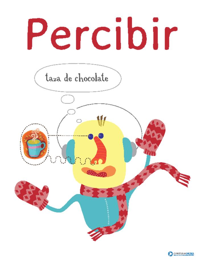Afiche de vocabulario: percibir