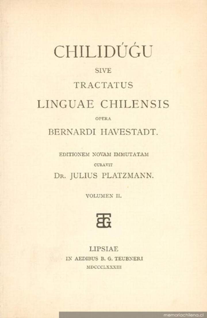 Chilidúgu sive Tractatus linguae chilensis