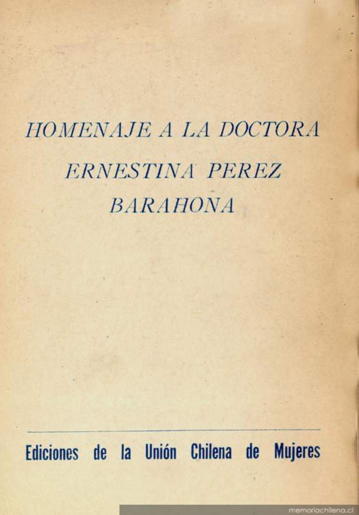 Homenaje a la doctora Ernestina Pérez Barahona