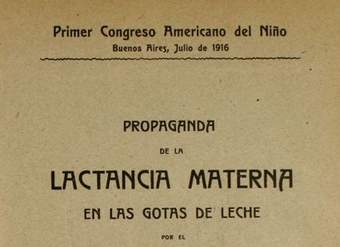 Propaganda de lactancia materna en las Gotas de Leche