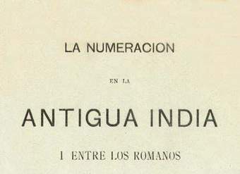 La numeración en la antigua India i entre los Romanos