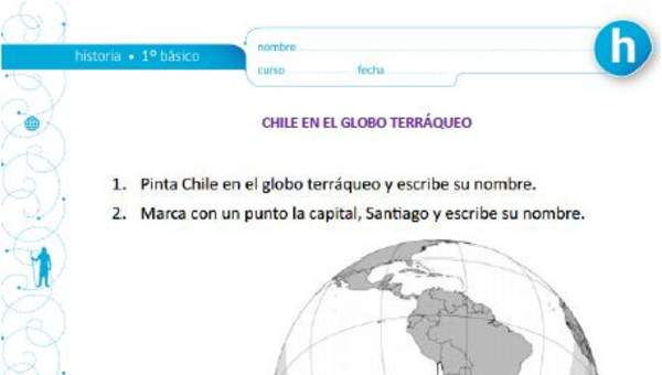 Chile en el globo terráqueo