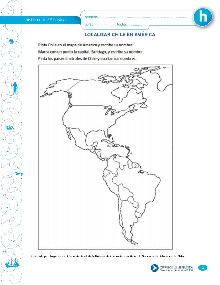 Localizar Chile en América