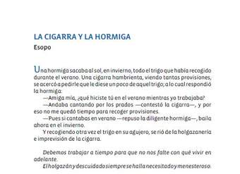 La cigarra y la Hormiga