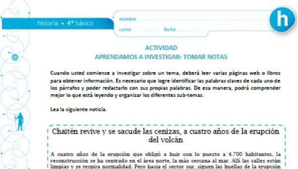 Aprendamos a investigar: tomar notas