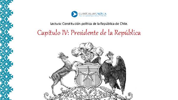 Constitución de Chile: Presidente de la República