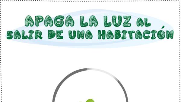 ¡Apaga la luz al salir de una habitación!